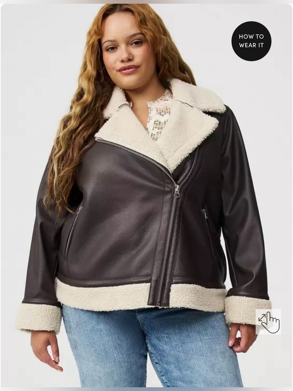 #650. Torrid Sherpa lined Moto Jacket NWT. 1x